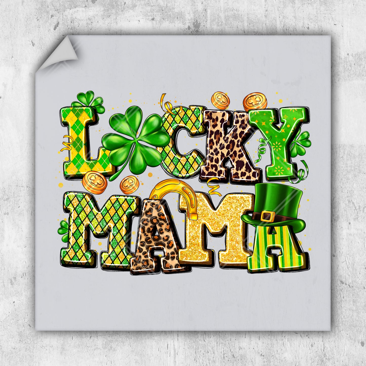 a st patrick's day card with the words lucky mama