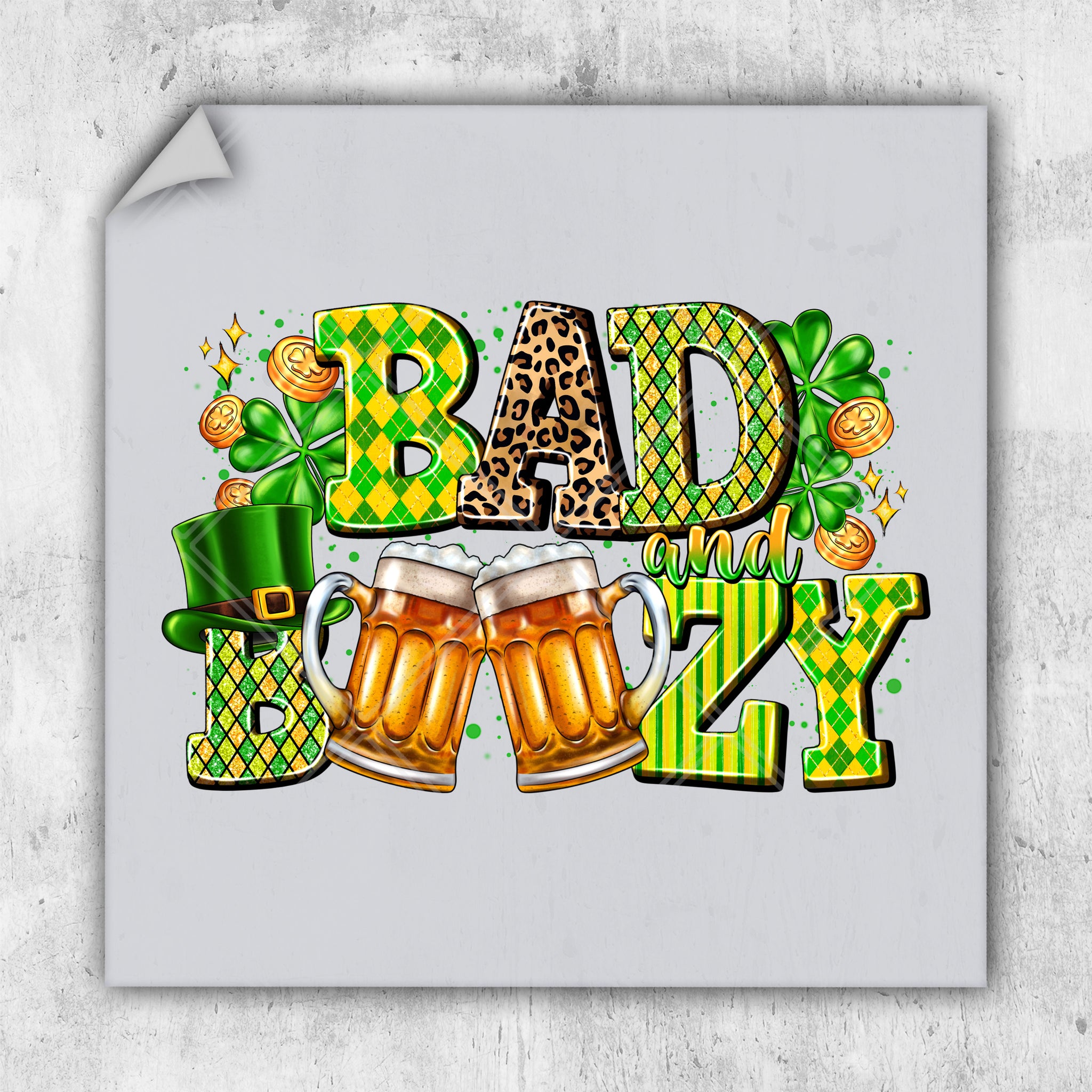 a st patrick's day card with beer mugs