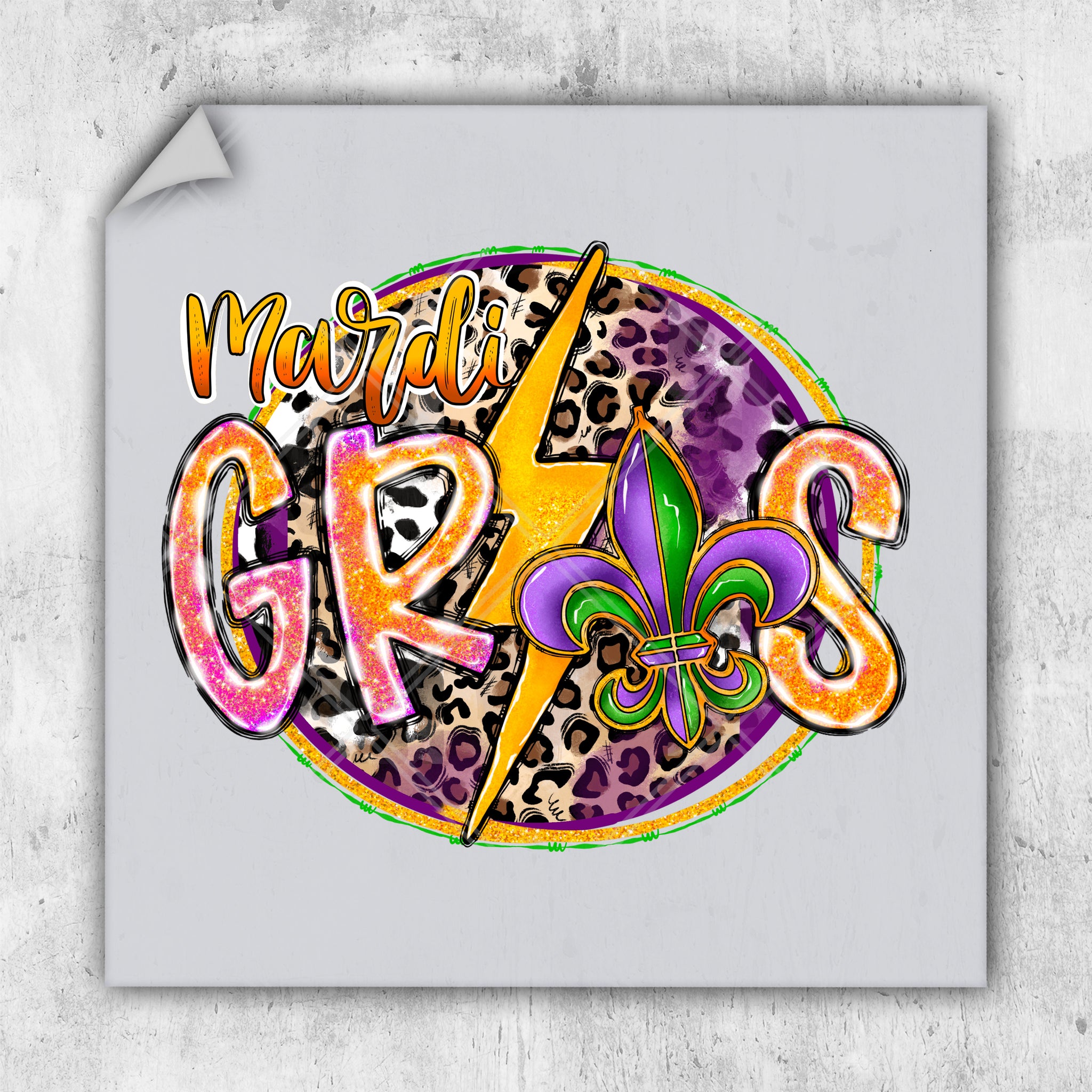 a picture of mardi gras with a fleur - de - lis