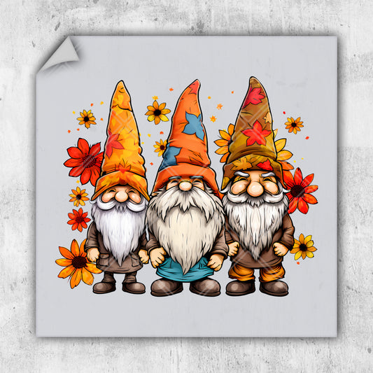 a group of gnomes sitting next to each other