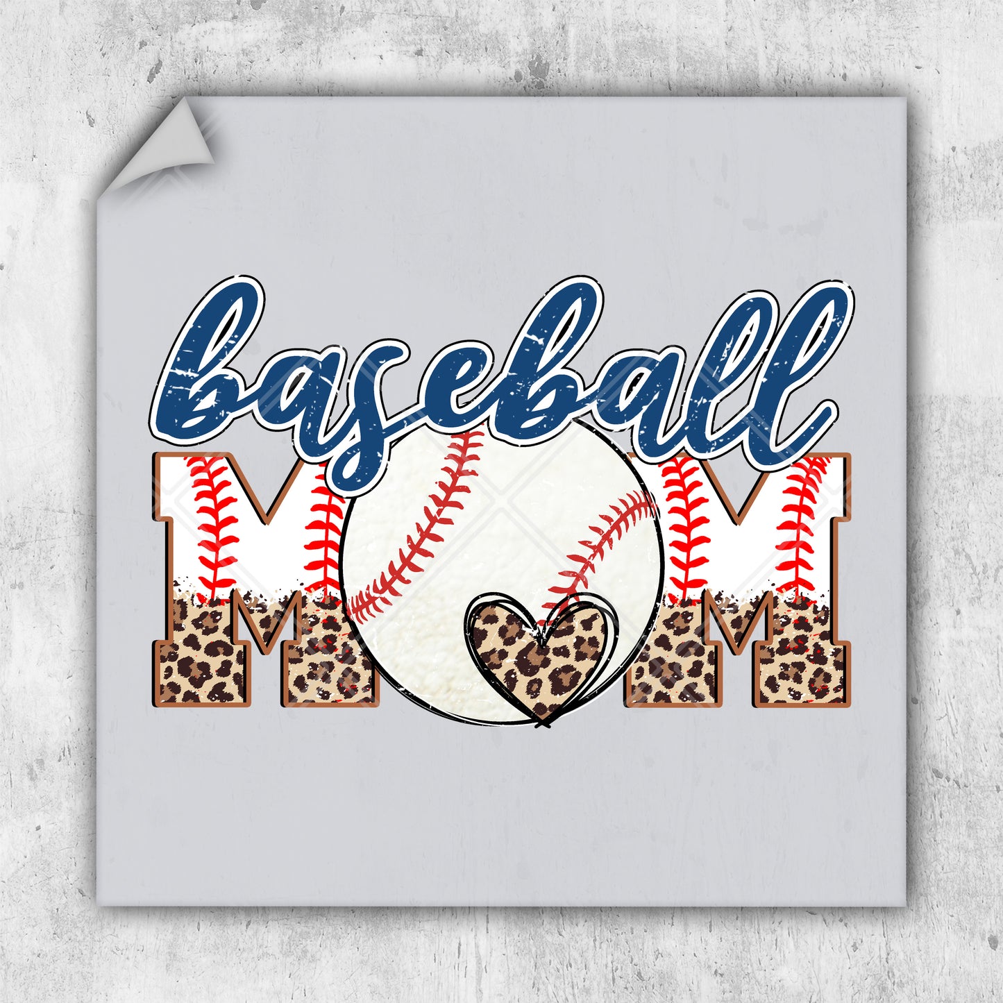 a picture of a baseball with leopard print on it