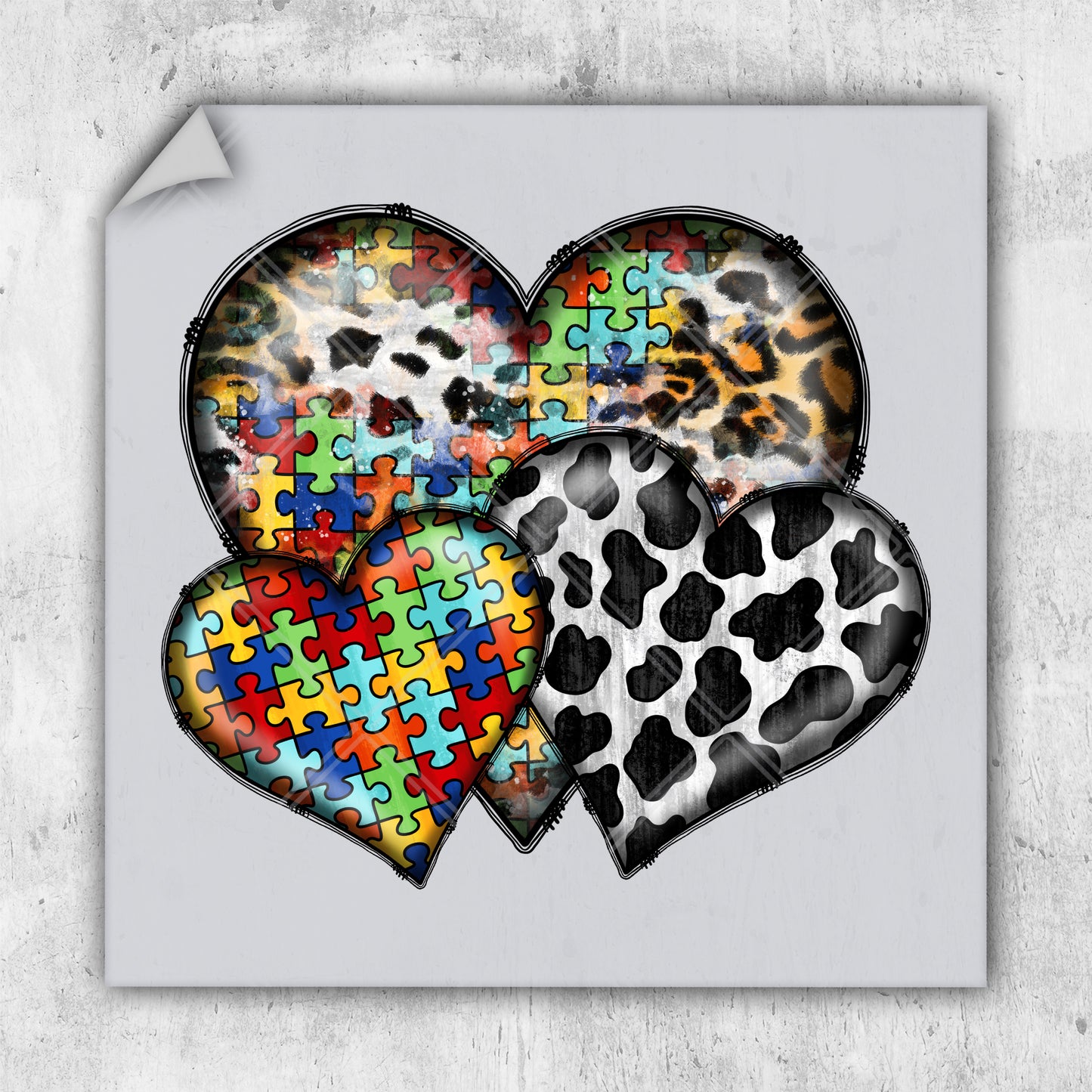 a picture of two hearts made out of puzzle pieces