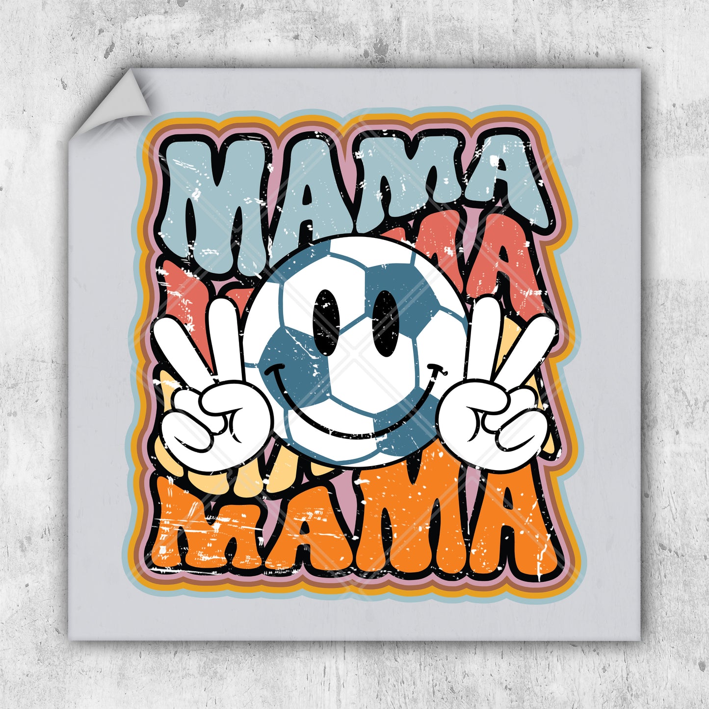 a sticker of a soccer ball with the words amam on it