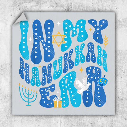 a happy hanukkah card with a dove and menorah