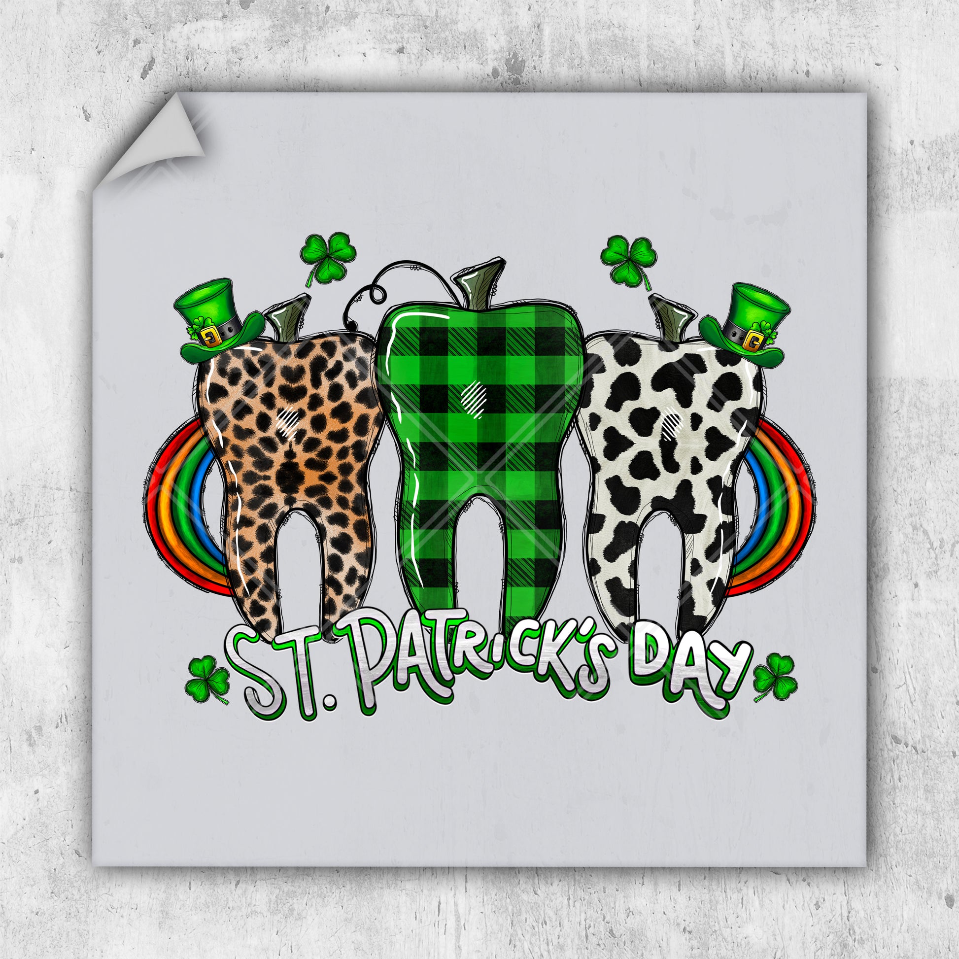 a st patrick's day shirt with a cheetah, leopard, and