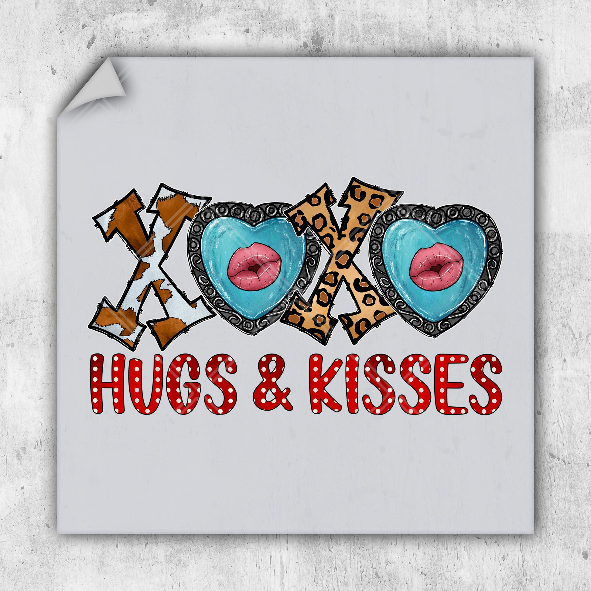 a picture of two heart shaped glasses with the words hugs and kisses