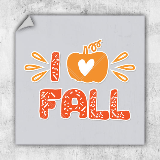 a sticker that says i love fall