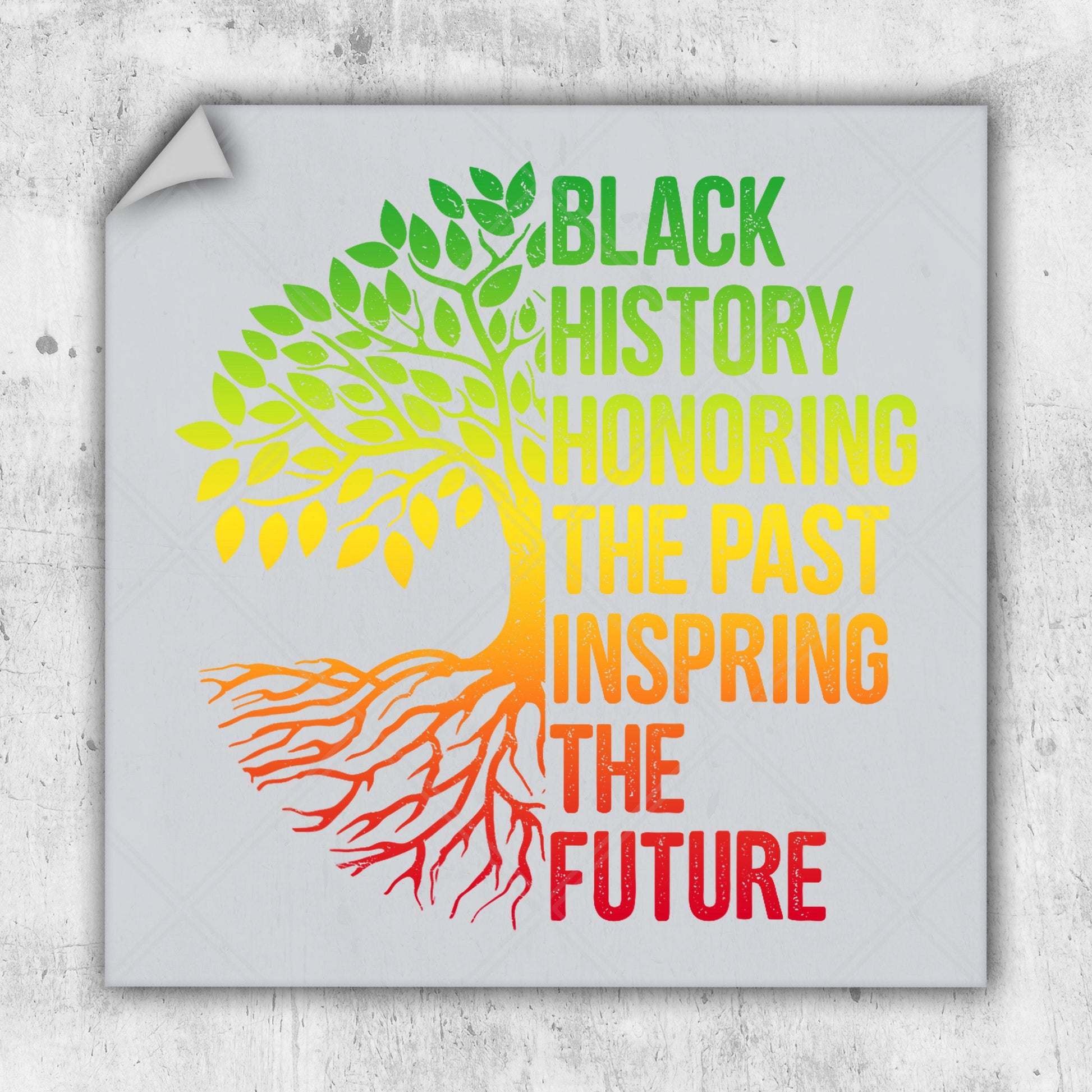 a picture of a tree with the words black history honoring the past, inspire the