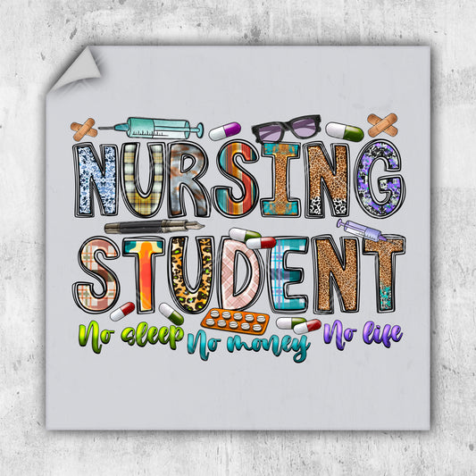 a poster with the words nursing student on it