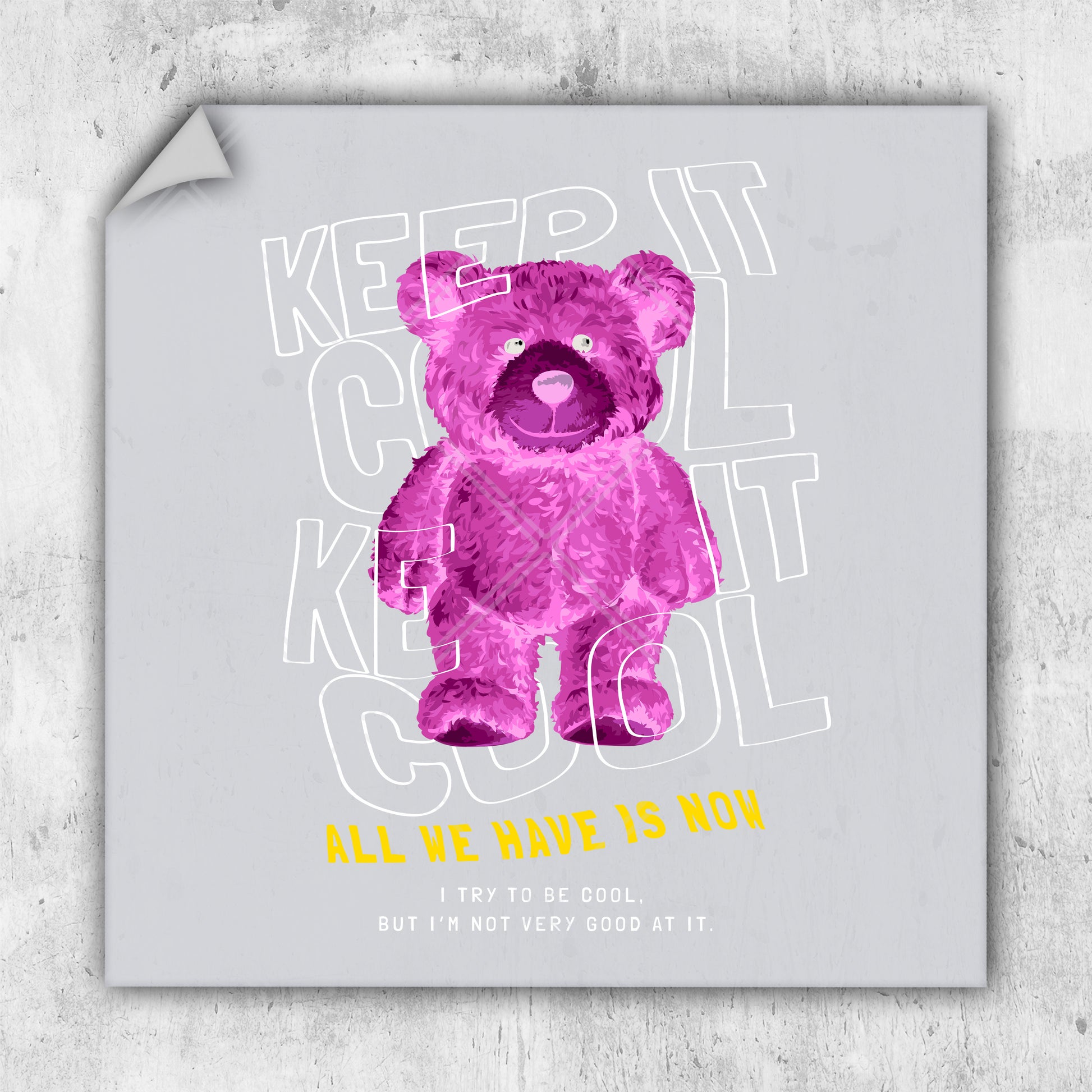 a picture of a pink teddy bear on a white background