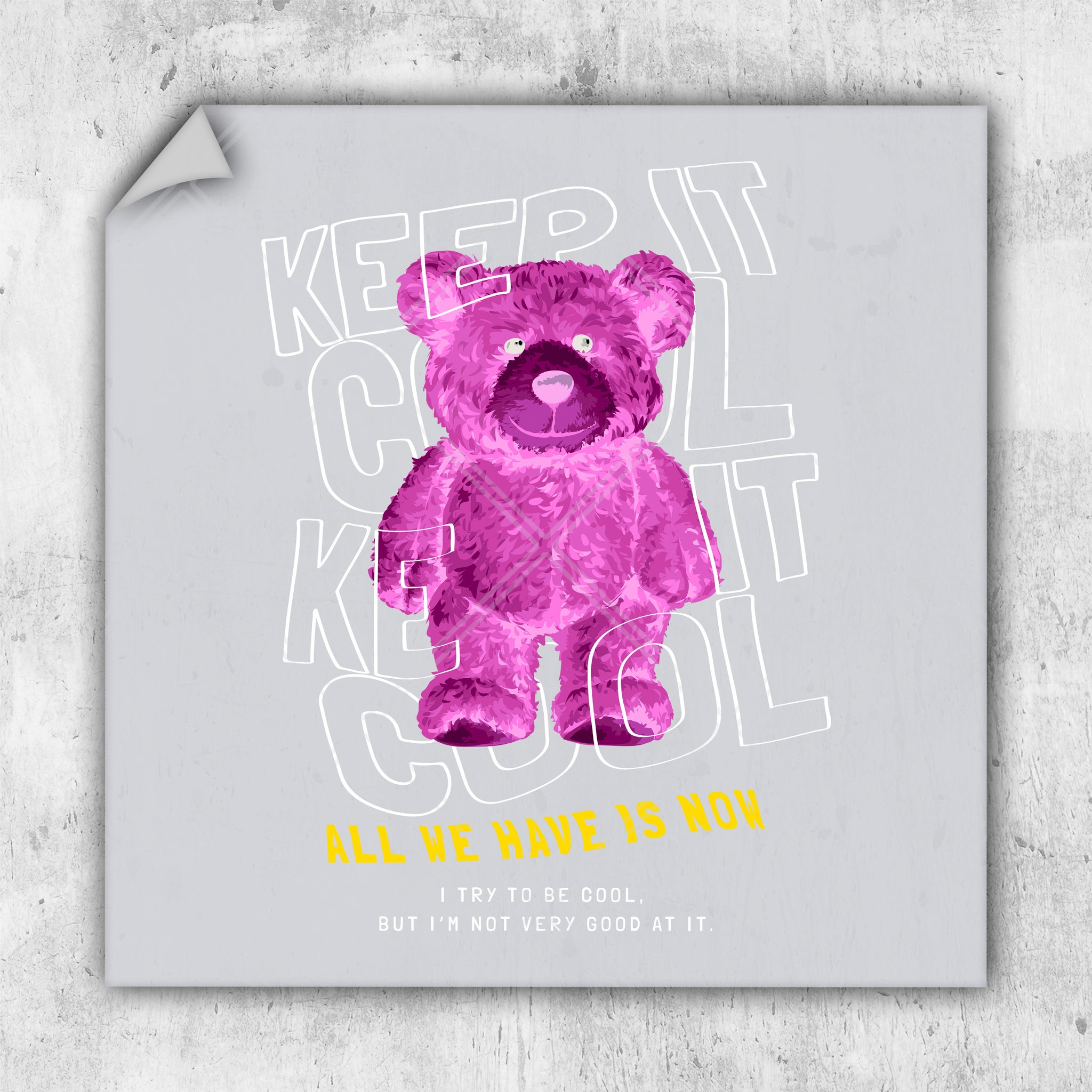 a picture of a pink teddy bear on a white background