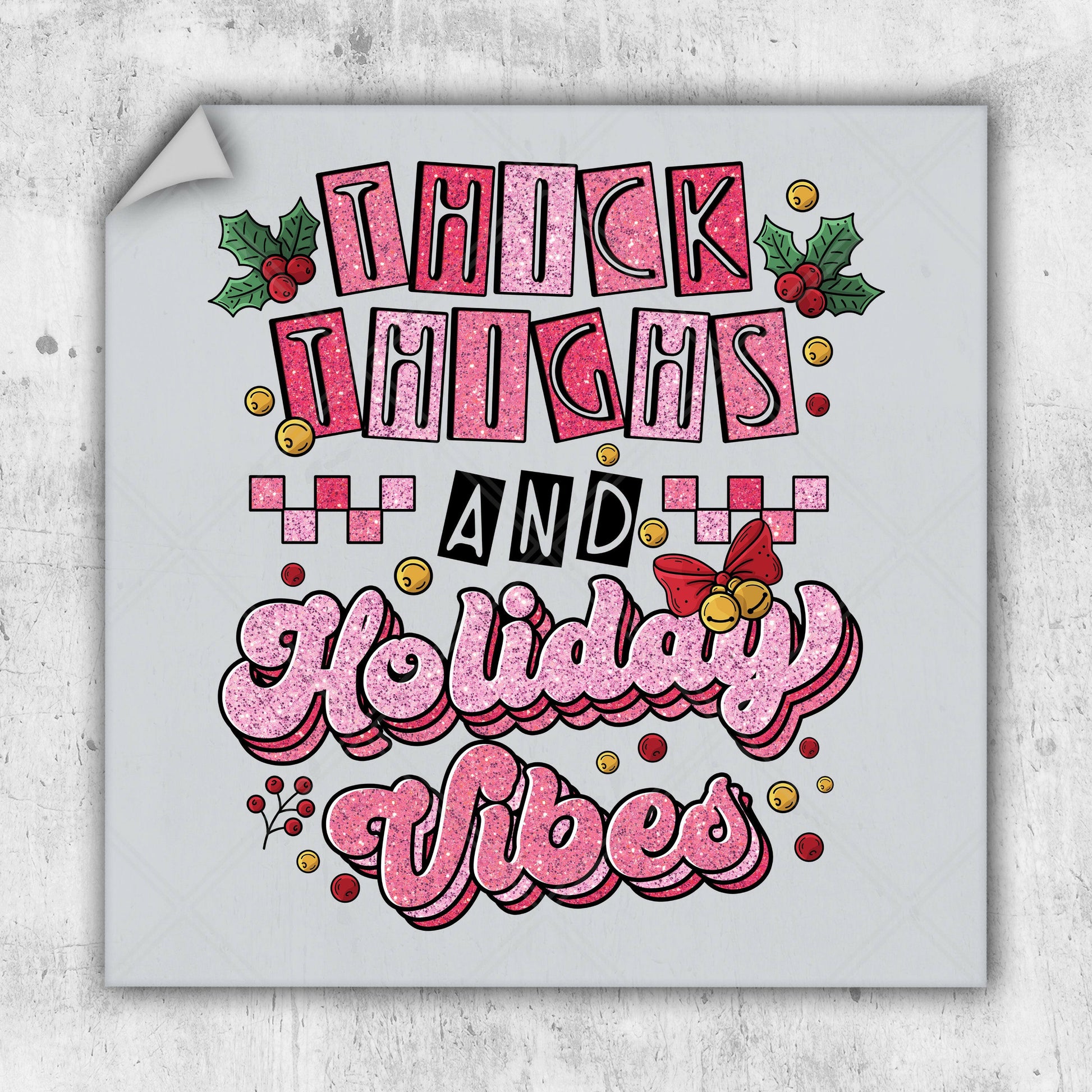 a christmas card with the words trick friends and holiday vibes