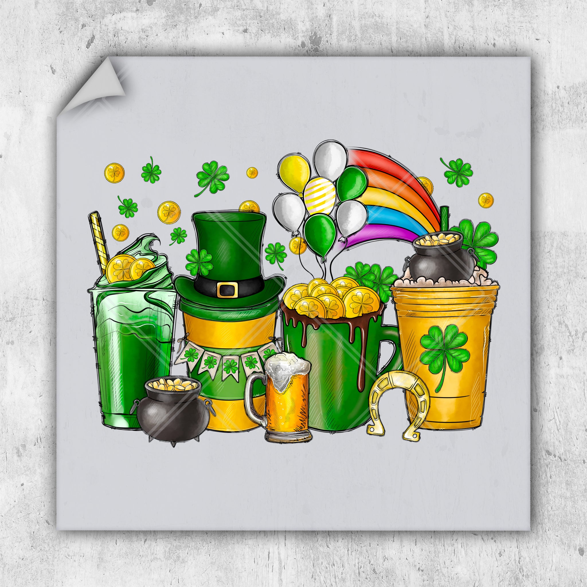 a drawing of a st patrick's day celebration