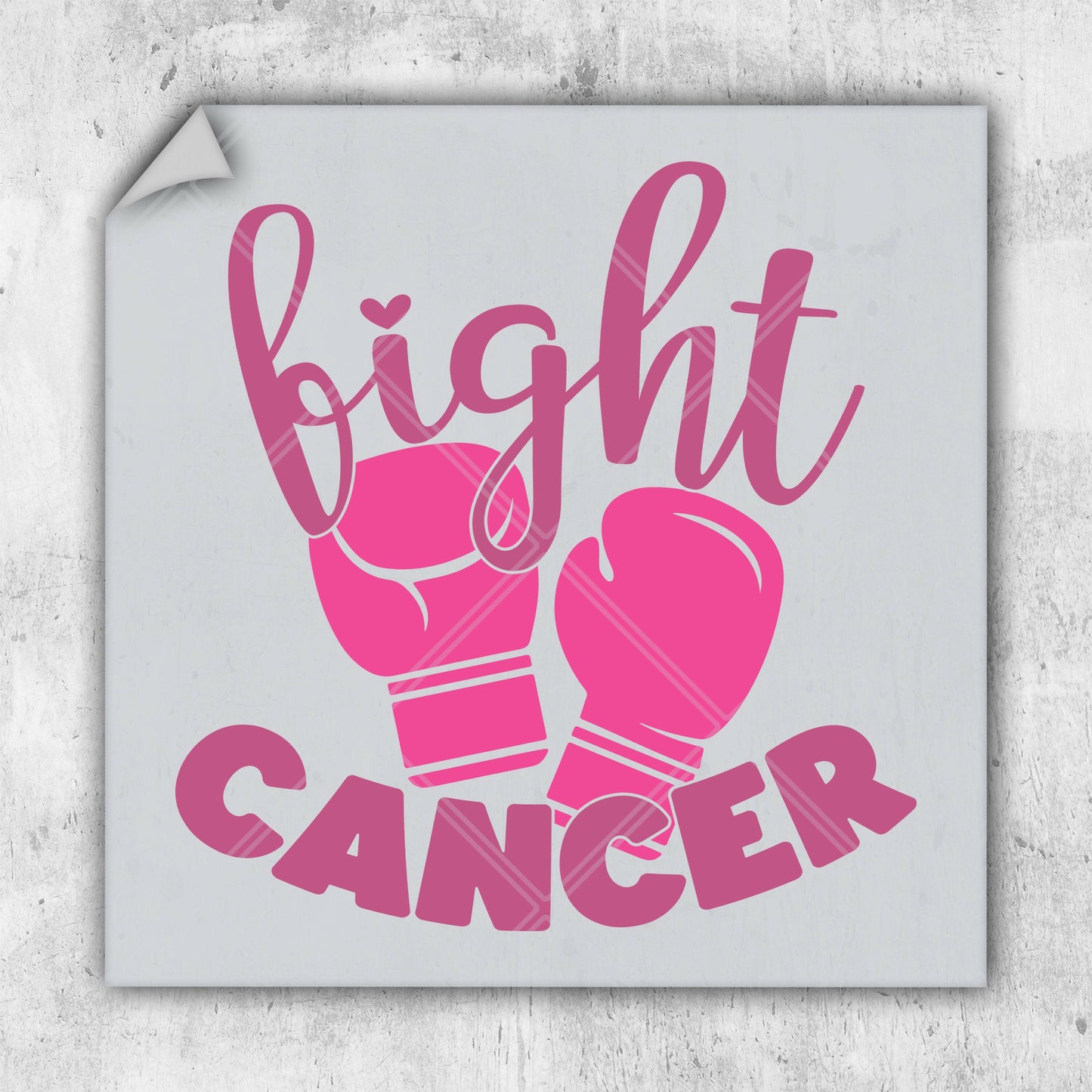 a pink sticker that says, bright cancer