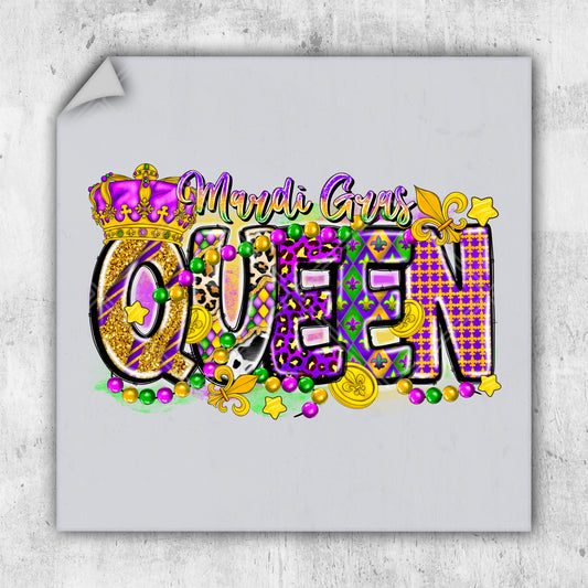 a picture of the word queen with a crown on top of it